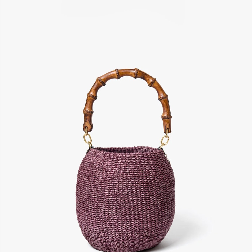Clare V Plumingo Pot De Miel Bag with Bamboo Handle